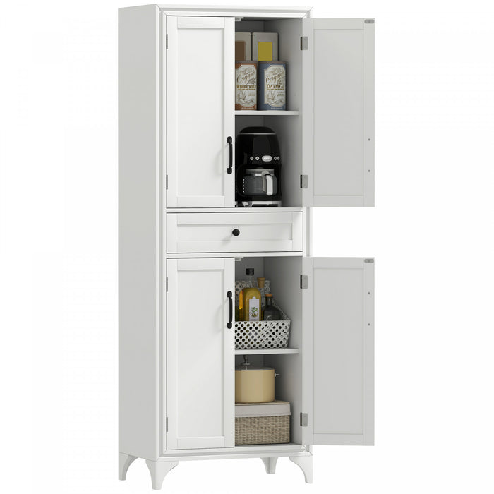 HOMCOM 67\" Kitchen Pantry Storage Cabinet with Doors and Shelves