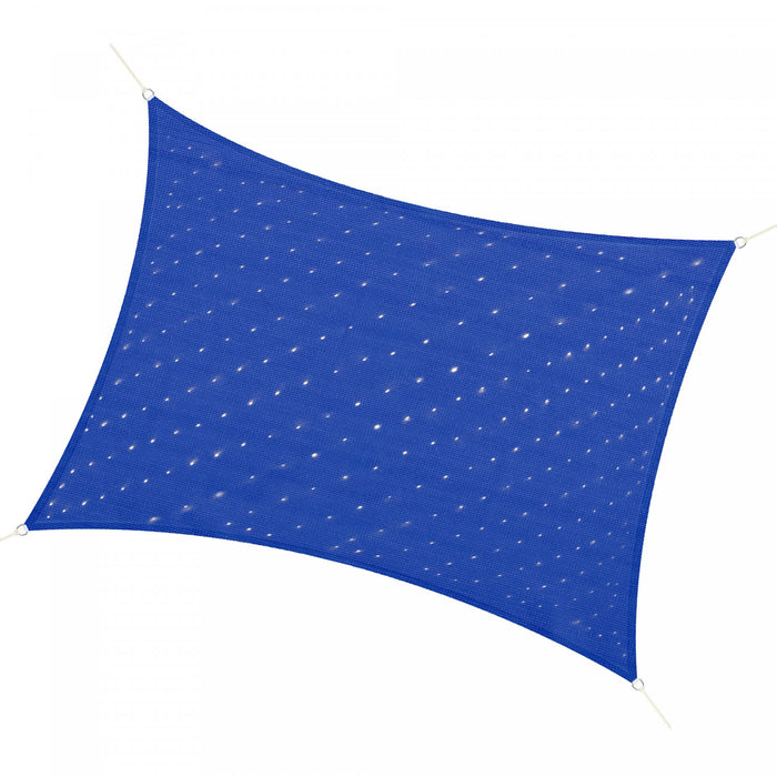 Outsunny 13'x10' Sun Shade Sail With Led Lights, 90% Uv Block Shade Cloth