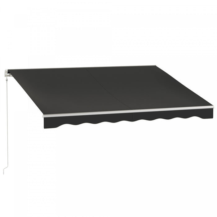 Outsunny 10' X 8' Electric Retractable Awning W/ Remote Controller, Black