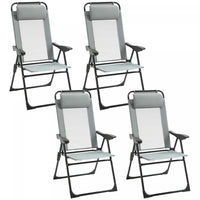 Outsunny Set Of 4 Camping Chairs,grey