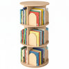 Qaba 3-Tier Rotating Bookshelf, 360° Rotating Floor-Standing Revolving Bookcase for Bedroom, Nursery, Playroom, Corner Bookcase for Boys and Girls, Natural