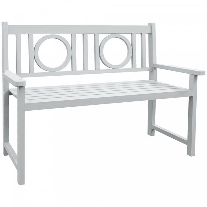Outsunny 2-seat Wood Garden Bench Grey