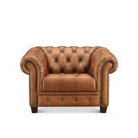 Hydeline York Leather Chair - Brown 