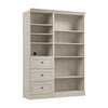 Bestar Versatile 61 W Closet Organizer System - Linen White Oak