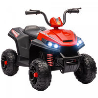 Qaba 12v Electric Car For Kids, Battery Powered Ride-On Quad Kids Atv With Four Wheels Spring Suspen