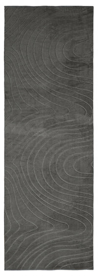 Somos Contemporary Charcoal Washable Rug 2'8