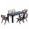 Hamlet and Rockaway Modern Industry Chic 7-Piece Dining Set in Black and Natural Dining Room Set