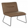 LumiSource Casper Faux Leather Industrial Accent Chair - Espresso
