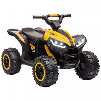 Aosom 12v Kids Powered Ride-On Atv, Four Wheeler Kids Quad With Music, Mp3, Headlights, High & Low S