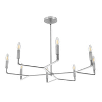 Dainolite Colette 8 Light Chandelier Polished Chrome Lamp