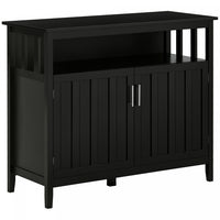 HOMCOM Sideboard Buffet Storage Cabinet Console Table with 2 Doors Black