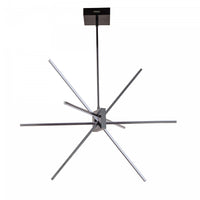 Dainolite Summit LED Chandelier 46w Matte Black White Acrylic Diffuser Lamp
