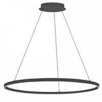 Dainolite Circulo Chandelier 63w Matte Black Finish White Acrylic Diffuser Lamp