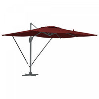 Outsunny 10' X 13' Cantilever Patio Umbrella With Windproof Straps, Red
