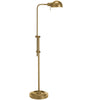 Dainolite Fedora 1 Light Adjustable Pharmacy Floor Lamp Aged Brass