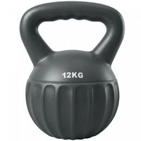 Soozier Kettlebell, 26 lbs Kettle Bell with Non-Slip Handle for Home Gym, Weight Lifting and Strength Training, Grey