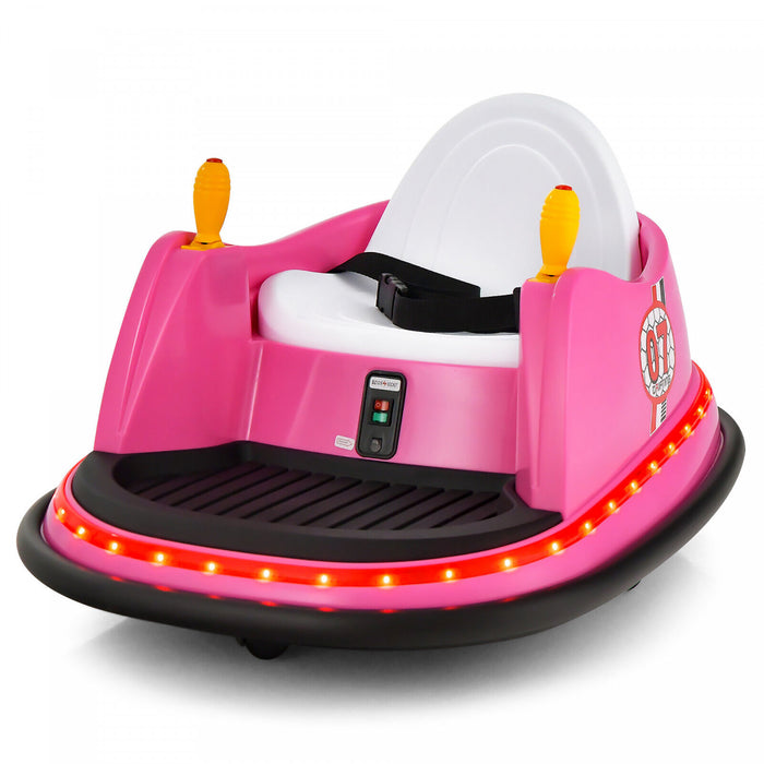12v Vehicle 360¡a Spin Race Toy Kids Ride On Bumper Car W/ Remote Control Pink