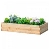 Outsunny 47\" X 24\" X 9\" Raised Garden Bed, Outdoor Wooden Planter Box For Growing Vegetables, Flowers, Fruits, Herbs, And Succulents, Easy Assembly