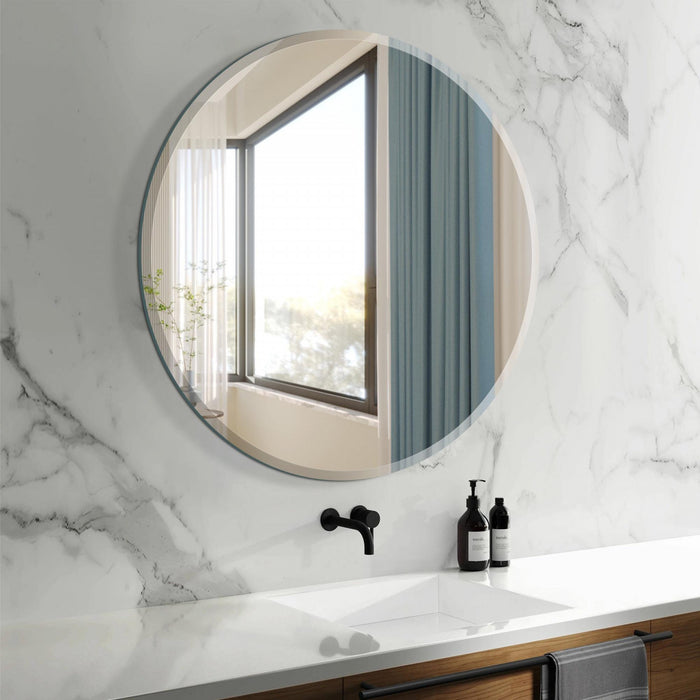Arcus 30\" X 30\" Round Frameless Beveled Edge Mirror