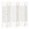 HOMCOM 6-Panel Room Divider Freestanding Folding Screen for Home White