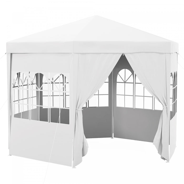 Outsunny 13 Ft Outdoor Gazebo Canopy Party Tent With 6 Removable Side Walls