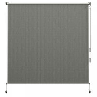 Outsunny Outdoor Roller Shade, 6' X 6' Patio Door Blinds, Dark Grey