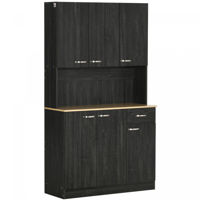 HOMCOM Modern Buffet with Hutch, Kitchen Cabinet with Storage Cupboard