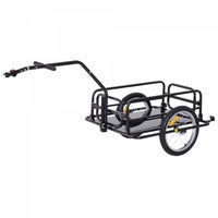 Aosom Folding Bicycle Cargo Trailer Utility Bike Cart Garden Luggage Travel Carrier Patio Tool With