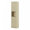 Liora 2-door Narrow Bookcase - Bleached Oak 