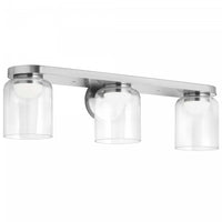 Dainolite Nadine LED Vanity 30w Polished Chrome Clear Glass Lamp
