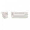 Siri Modern 2-Piece Sofa Set in Cream