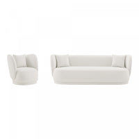 Siri Modern 2-Piece Sofa Set in Cream