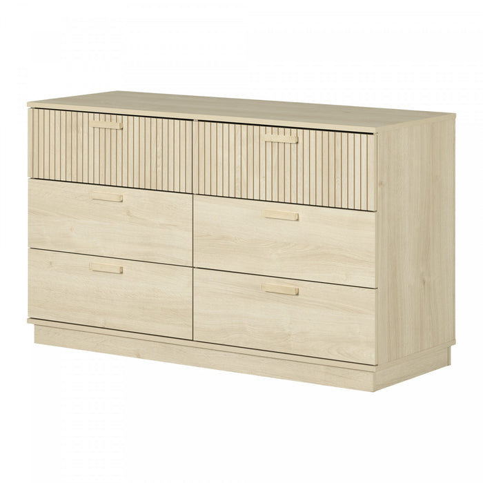 Noah 6-Drawer Dresser Bleached Oak - South Shore