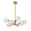 Dainolite Abii 8 Light Chandelier Vintage Bronze Finish Clear Glass Lamp