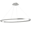 Dainolite Circulo Horizontal Chandelier 63w Silver Finish White Silicone Diffuser Lamp