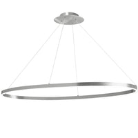 Dainolite Circulo Horizontal Chandelier 63w Silver Finish White Silicone Diffuser Lamp