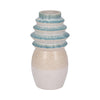 12\" Fluted Top Vase Reactive Finish - Multi-Colour