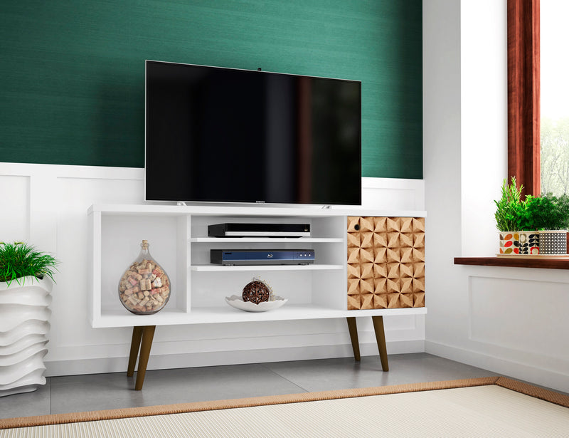 Manhattan Comfort Liberty 53.14\" Mid-Century Modern TV Stand 