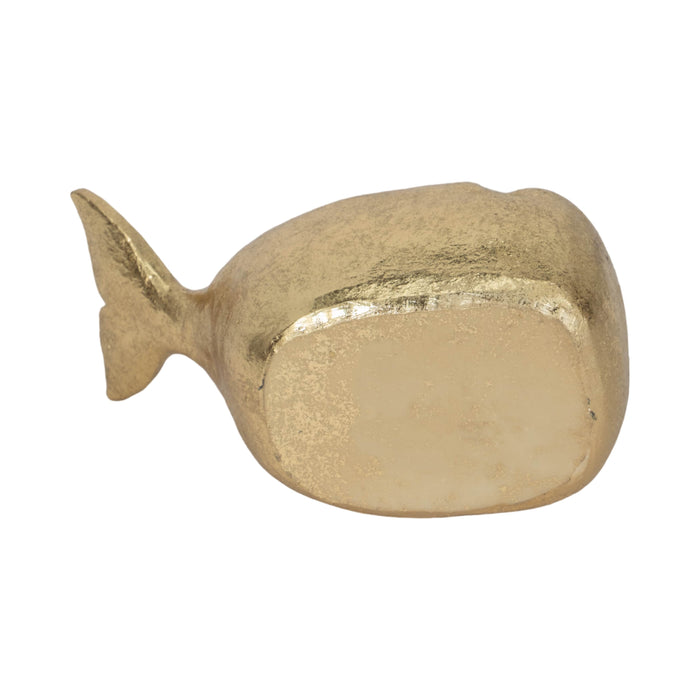 8\" Whale Tabletop Decor - Gold