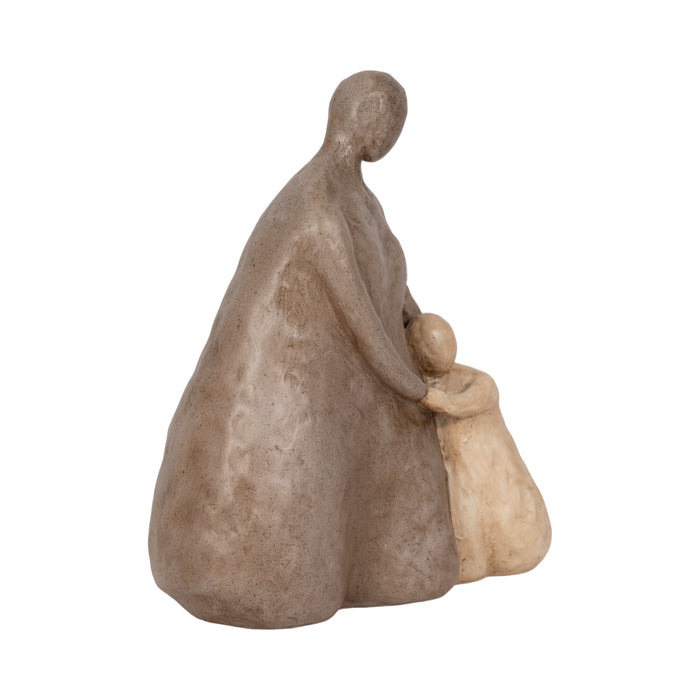 Resin 10\" Parent and Child - Brown
