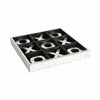 Wood 12\" Disco Mosaic Tic-Tac-Toe Game - Silver