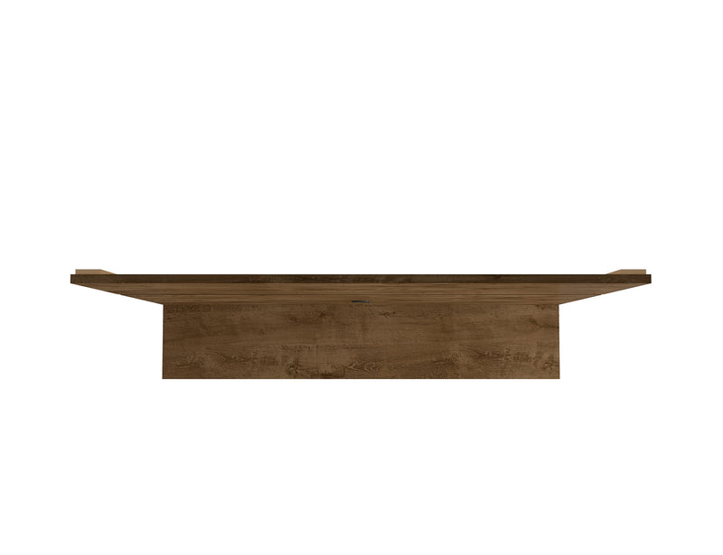 Manhattan Comfort Vernon 62.99\" Floating Wall Entertainment Center - Rustic Brown