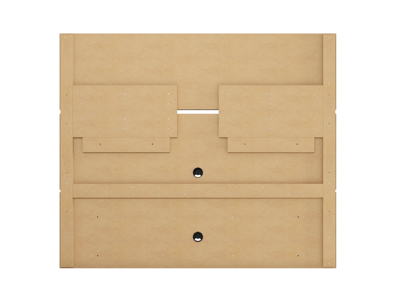Manhattan Comfort Vernon 62.99\" Floating Wall Entertainment Center - Rustic Brown