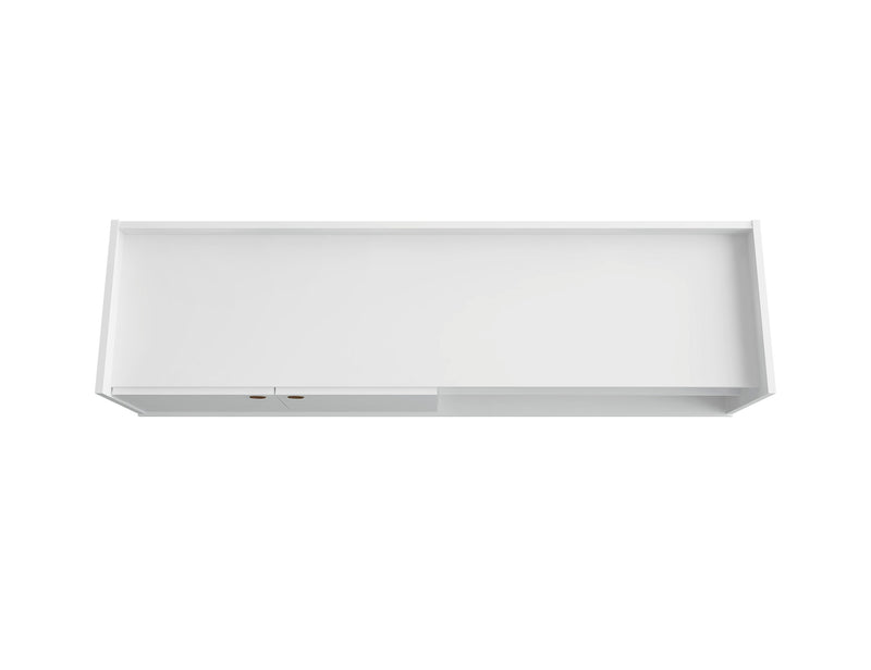 Manhattan Comfort Bogart 53.54\" Mid-Century Modern TV Stand - White & Natural
