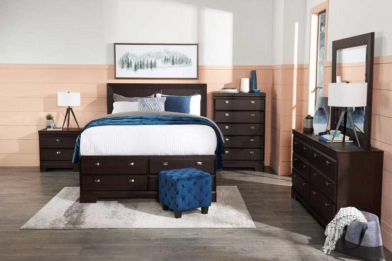 Yorkdale Bedroom Chest of Drawers, 5-Drawer, 31.1\"W x 47.4\"H, Made in Canada - Brown