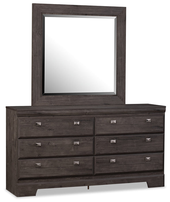 Yorkdale Bedroom 6-Drawer Dresser, 61.4\"W x 32.3\"H, Made in Canada - Grey