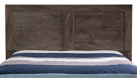 Yorkdale Panel Headboard, Made in Canada, Grey- Queen Size 