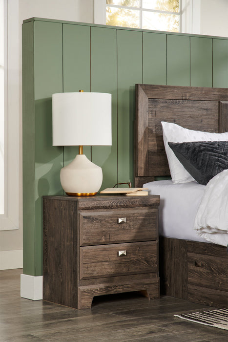 Yorkdale Bedside 2-Drawer Nightstand, 23.5\"W x 24.7\"H, Made in Canada - Grey