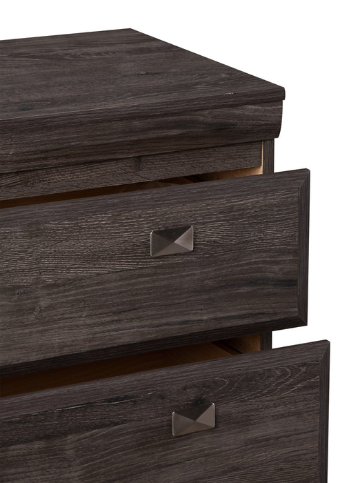 Yorkdale 5pc Bedroom Set with Panel Bed, Dresser & Mirror, Grey - Queen Size