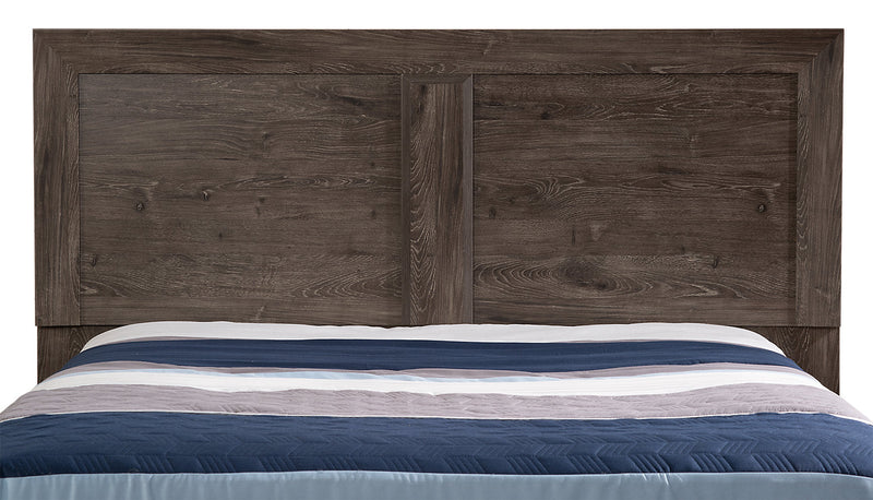Yorkdale 6pc Bedroom Set with 12-Drawer Storage Bed, Dresser, Mirror & Nightstand, Grey - Queen Size